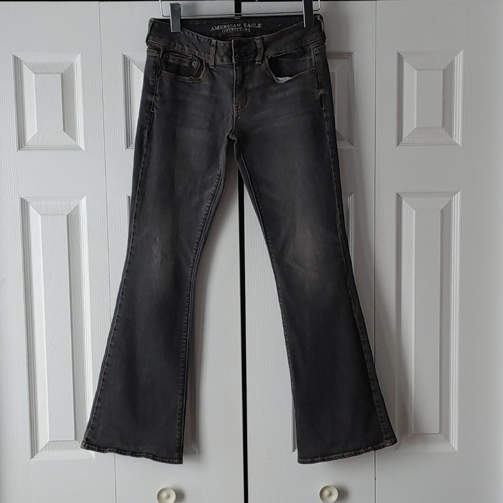 American Eagle Outfitters Gray Flare Jeans